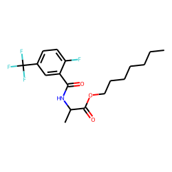 D-Alanine, N-(2-fluoro-5-trifluoromethylbenzoyl)-, heptyl ester