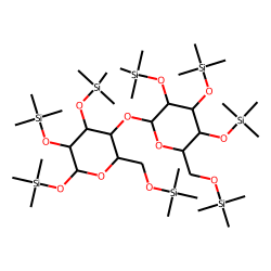 D-Glucopyranose, 4-O-[2,3,4,6-tetrakis-O-(trimethylsilyl)-«beta»-D-galactopyranosyl]-1,2,3,6-tetrakis-O-(trimethylsilyl)-