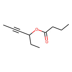 Butanoic acid, hex-4-yn-3-yl ester