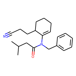 1-(N-Benzyl-N-3-methylbutanoyl)amino-6-(2-cyanoethyl)cyclohexene