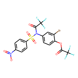 N-(3-Bromo-4-hydroxy-phenyl)-4-nitro-benzenesulfonamide, O,N-di(trifluoroacetyl)-