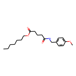 Glutaric acid, monoamide, N-(4-methoxybenzyl)-, heptyl ester