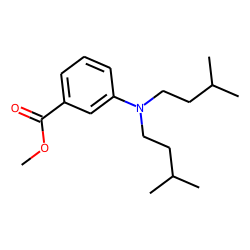 Benzoic acid, 3-di(3-methylbutyl)amino-, methyl ester
