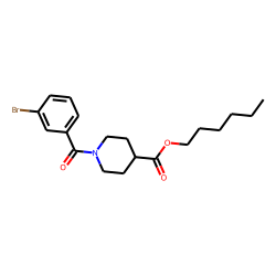 Isonipecotic acid, N-(3-bromobenzoyl)-, hexyl ester