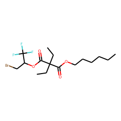 Diethylmalonic acid, 1-bromo-3,3,3-trifluoroprop-2-yl hexyl ester