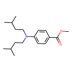 Benzoic acid, 4-di(3-methylbutyl)amino-, methyl ester