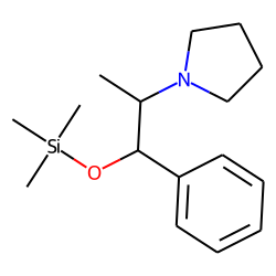 1-Propanol, 1-phenyl-2-(1-pyrrolidinyl), TMS, threo