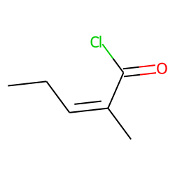 2-Pentenoyl chloride, 2-methyl-