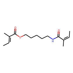 5-((E)-2-Methylbut-2-enamido)pentyl (E)-2-methylbut-2-enoate