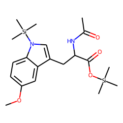 Tryptophan, N-acetyl-5-methoxy, TMS