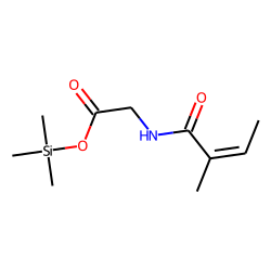 Glycine, N-(2-methyl-1-oxo-2-butenyl)-, trimethylsilyl ester, (E)-