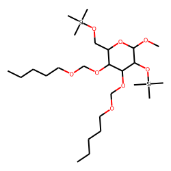 Methyl «alpha»-D-glucopyranose, 3,4-bis-O-pentyloxymethyl ether, TMS