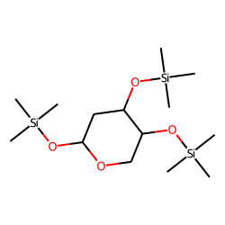 Deoxyribopyranose, tris(trimethylsilyl) ether (isomer 1)
