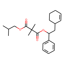 Dimethylmalonic acid, isobutyl 1-phenyl-2-(cyclohex-2-enyl)ethyl ester