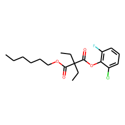 Diethylmalonic acid, 2-chloro-6-fluorophenyl hexyl ester