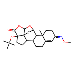 3,18-Dioxo-11«beta»,17«alpha»-dihydroxy-4-etienic acid, 20,18-lactone, 18,11-hemiacetal, MO-TMS