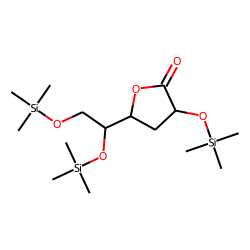 3-Deoxy-lyxo-hexonic acid, 1,4-lactone, TMS