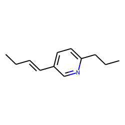 Pyridine, 5-(1-buten-1-yl)-2-propyl, (E)-