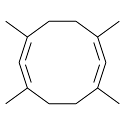 Meso 1,2,6,7-cyclodecatetraene
