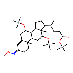 7«alpha»,12«alpha»-dihydroxy-3-oxy-4-chol-24-oate, O-methyloxime-TMS