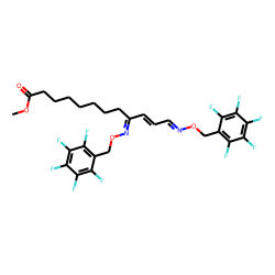 (E)-10-Dodecenoic acid, 9,12-dioxo, methyl ester, bis-PFB-oxime, # 1
