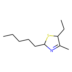 5-ethyl-4-methyl-2-pentyl-3-thiazoline, trans