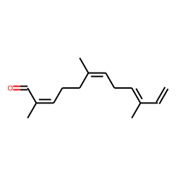 2,6,9,11-Dodecatetraenal, 2,6,10-trimethyl-, (E,E,E)-