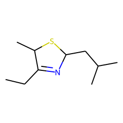 4-ethyl-2-isobutyl-5-methyl-3-thiazoline, trans