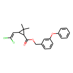 Cyclopropanecarboxylic acid, 3-(2,2-dichlorovinyl)-2,2-dimethyl-, (3-phenoxyphenyl)methyl ester, (1R-cis)-