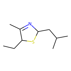 5-ethyl-2-isobutyl-4-methyl-3-thiazoline, trans