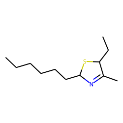 5-ethyl-2-hexyl-4-methyl-3-thiazoline, trans