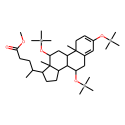 3-Oxo-7«alpha»,12«alpha»-dihydroxy-4-cholenic acid, methyl ester, TMS