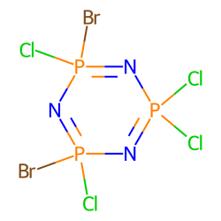1,3,5,2,4,6-Triazatriphosphorine, 2,4-dibromo-2,4,6,6-tetrachloro-2,2,4,4,6,6-hexahydro-