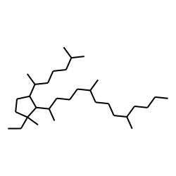 Cyclopentane, 1-ethyl-1-methyl-3-(1,5-dimethylhexyl)-2-(2,6,10-trimethylundecyl), isomer # 1