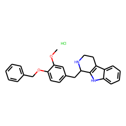 1,2,3,4-Tetrahydro-1-(3'-methoxy-4'-benzyloxybenzyl)-9-pyrid[3,4,b] indole hydrochloride