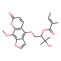 (S,Z)-3-Hydroxy-1-((9-methoxy-7-oxo-7H-furo[3,2-g]chromen-4-yl)oxy)-3-methylbutan-2-yl 2-methylbut-2-enoate
