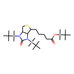 Biotin, N,N'-tert-butyldimethylsilyl-, tert-butyldimethylsilyl ester