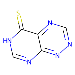 Pyrimido[5,4-e]-as-triazine-5(6h)-thione