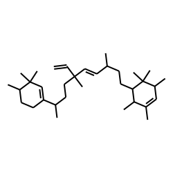 5-{(4E)-3,6-dimethyl-6-[3-(3,3,4-trimethyl-1-cyclohexenyl)butyl]-4,7-octadienyl}-1,3,4,4,6-pentamethyl-1-cyclohexene, isomer # 2