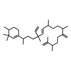 1-[(5E)-1,4,7,10,14,15-hexamethyl-11-methylene-4-vinyl-5,15-hexadecadienyl]-3,3,4-trimethyl-1-cyclohexene, isomer # 1