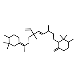 2-{(4E)-3,6-dimethyl-6-[3-(3,3,4-trimethylcyclohexyliden)butyl]-4,7-octadienyl}-1,1,6-trimethyl-3-methylenecyclohexane, isomer # 1