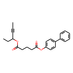 Glutaric acid, hex-4-yn-3-yl 4-biphenyl ester
