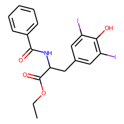 L-tyrosine, n-benzoyl-3,5-diiodo-, ethyl ester