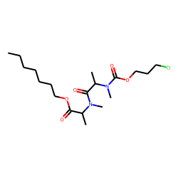 DL-Alanyl-DL-alanine, N,N'-dimethyl-N'-(3-chloropropoxycarbonyl)-, heptyl ester