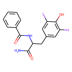 Alpha-benzamido-4-hydroxy-3,5-diiodohydrocinnamamide