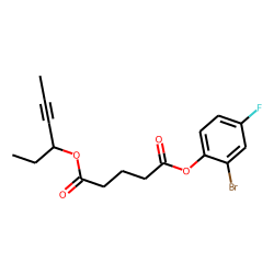 Glutaric acid, hex-4-yn-3-yl 2-bromo-4-fluorophenyl ester