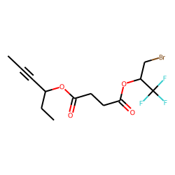 Succinic acid, hex-4-yn-3-yl 1-bromo-3,3,3-trifluoroprop-2-yl ester
