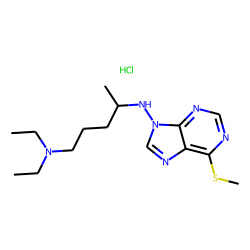 9H-purine, 9-[[4-(diethylamino)-1-methylbutyl]amino]-6-(methylthio)-, hydrochloride