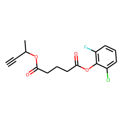 Glutaric acid, but-3-yn-2-yl 2-chloro-6-fluorophenyl ester