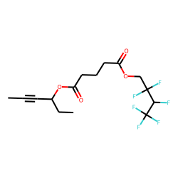 Glutaric acid, hex-4-yn-3-yl 2,2,3,4,4,4-hexafluorobutyl ester